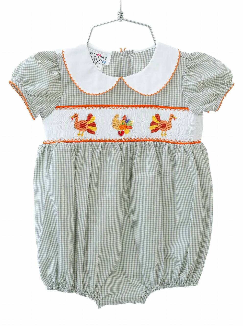 NEW RUTH AND RALPH kids' thanksgiving turkey eleanor bubble in green